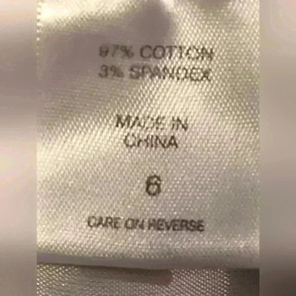 New York & Company Black & White striped pants | straight leg | size 6 - Picture 4 of 5